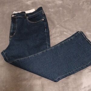 LOFT Women's Dark Blue Flare Jeans